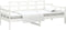 vidaXL - Slaapbank - massief - grenenhout - wit - 90x200 - cm