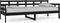 vidaXL - Slaapbank - massief - grenenhout - zwart - 80x200 - cm