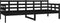 vidaXL - Slaapbank - massief - grenenhout - zwart - 80x200 - cm