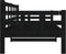 vidaXL - Slaapbank - massief - grenenhout - zwart - 80x200 - cm