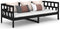 vidaXL - Slaapbank - massief - grenenhout - zwart - 90x190 - cm