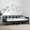 vidaXL - Slaapbank - massief - grenenhout - zwart - 90x190 - cm