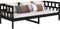 vidaXL - Slaapbank - massief - grenenhout - zwart - 90x190 - cm