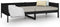 vidaXL - Slaapbank - massief - grenenhout - zwart - 90x190 - cm
