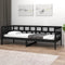 vidaXL - Slaapbank - massief - grenenhout - zwart - 90x190 - cm