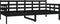 vidaXL - Slaapbank - massief - grenenhout - zwart - 90x190 - cm
