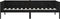 vidaXL - Slaapbank - massief - grenenhout - zwart - 90x190 - cm