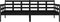 vidaXL - Slaapbank - massief - grenenhout - zwart - 90x190 - cm