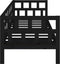 vidaXL - Slaapbank - massief - grenenhout - zwart - 90x190 - cm
