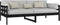 vidaXL - Slaapbank - massief - grenenhout - zwart - 90x190 - cm