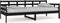 vidaXL - Slaapbank - massief - grenenhout - zwart - 90x200 - cm