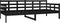 vidaXL - Slaapbank - massief - grenenhout - zwart - 90x200 - cm