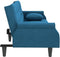 vidaXL - Slaapbank - met - armleuningen - fluweel - blauw