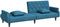 vidaXL - Slaapbank - met - armleuningen - fluweel - blauw