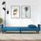 vidaXL - Slaapbank - met - armleuningen - fluweel - blauw