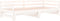 vidaXL - Slaapbank - met - onderschuifbed - 80x200 - cm - massief - grenenhout - wit