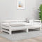vidaXL - Slaapbank - met - onderschuifbed - 80x200 - cm - massief - grenenhout - wit