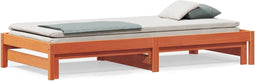 vidaXL - Slaapbank - met - onderschuifbed - 90x190 - cm - massief - grenenhout
