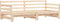 vidaXL - Slaapbank - met - onderschuifbed - 90x190 - cm - massief - grenenhout