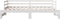 vidaXL - Slaapbank - met - onderschuifbed - 90x200 - cm - massief - grenenhout - wit