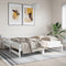 vidaXL - Slaapbank - met - onderschuifbed - 90x200 - cm - massief - grenenhout - wit