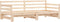 vidaXL - Slaapbank - met - onderschuifbed - 90x200 - cm - massief - grenenhout