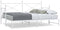 vidaXL - Slaapbank - met - onderschuifbed - zonder - matras - 75x190 - cm - staal - wit