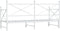 vidaXL - Slaapbank - met - onderschuifbed - zonder - matras - 75x190 - cm - staal - wit