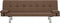 vidaXL - Slaapbank - met - twee - kussens - polyester - bruin