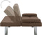 vidaXL - Slaapbank - met - twee - kussens - polyester - bruin