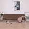 vidaXL - Slaapbank - met - twee - kussens - polyester - bruin