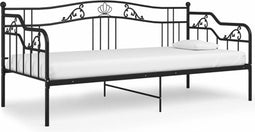 vidaXL - Slaapbank - metaal - zwart - 90x200 - cm