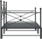 vidaXL - Slaapbank - onderschuifbed - zonder - matras - 100x190 - cm - staal - zwart