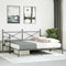vidaXL - Slaapbank - onderschuifbed - zonder - matras - 100x190 - cm - staal - zwart