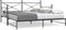 vidaXL - Slaapbank - onderschuifbed - zonder - matras - 100x200 - cm - staal - zwart