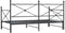 vidaXL - Slaapbank - onderschuifbed - zonder - matras - 100x200 - cm - staal - zwart