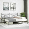 vidaXL - Slaapbank - onderschuifbed - zonder - matras - 100x200 - cm - staal - zwart