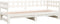 vidaXL - Slaapbank - uitschuifbaar - 2x(80x200) - cm - massief - grenenhout - wit