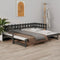 vidaXL - Slaapbank - uitschuifbaar - 2x(80x200) - cm - massief - grenenhout - wit