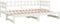 vidaXL - Slaapbank - uitschuifbaar - 2x(80x200) - cm - massief - grenenhout - wit