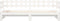vidaXL - Slaapbank - uitschuifbaar - 2x(80x200) - cm - massief - grenenhout - wit