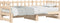 vidaXL - Slaapbank - uitschuifbaar - 2x(80x200) - cm - massief - grenenhout