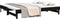 vidaXL - Slaapbank - uitschuifbaar - 2x(80x200) - cm - massief - grenenhout - zwart