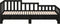 vidaXL - Slaapbank - uitschuifbaar - 2x(80x200) - cm - massief - grenenhout - zwart