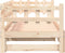 vidaXL - Slaapbank - uitschuifbaar - 2x(80x200) - cm - massief - grenenhout