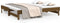vidaXL - Slaapbank - uitschuifbaar - grenenhout - honingbruin - 2x(90x190) - cm