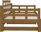 vidaXL - Slaapbank - uitschuifbaar - grenenhout - honingbruin - 2x(90x190) - cm