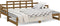vidaXL - Slaapbank - uitschuifbaar - grenenhout - honingbruin - 2x(90x200) - cm