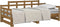 vidaXL - Slaapbank - uitschuifbaar - grenenhout - honingbruin - 2x(90x190) - cm