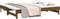 vidaXL - Slaapbank - uitschuifbaar - grenenhout - honingbruin - 2x(90x200) - cm